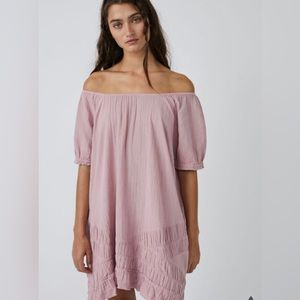 Free People so scenic mini dress pink size large dusty rose